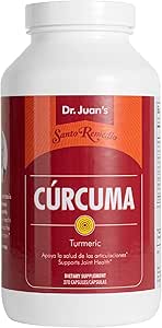 Santo Remedio Kurkuma, Ondersteunt Joint Health, en gezonde ontstoken reactie op oefening, Glutenvrij, Vegetarisch, Lactosevrij, Geen kunstmatige smaken, 270 capsules, 90 porties
