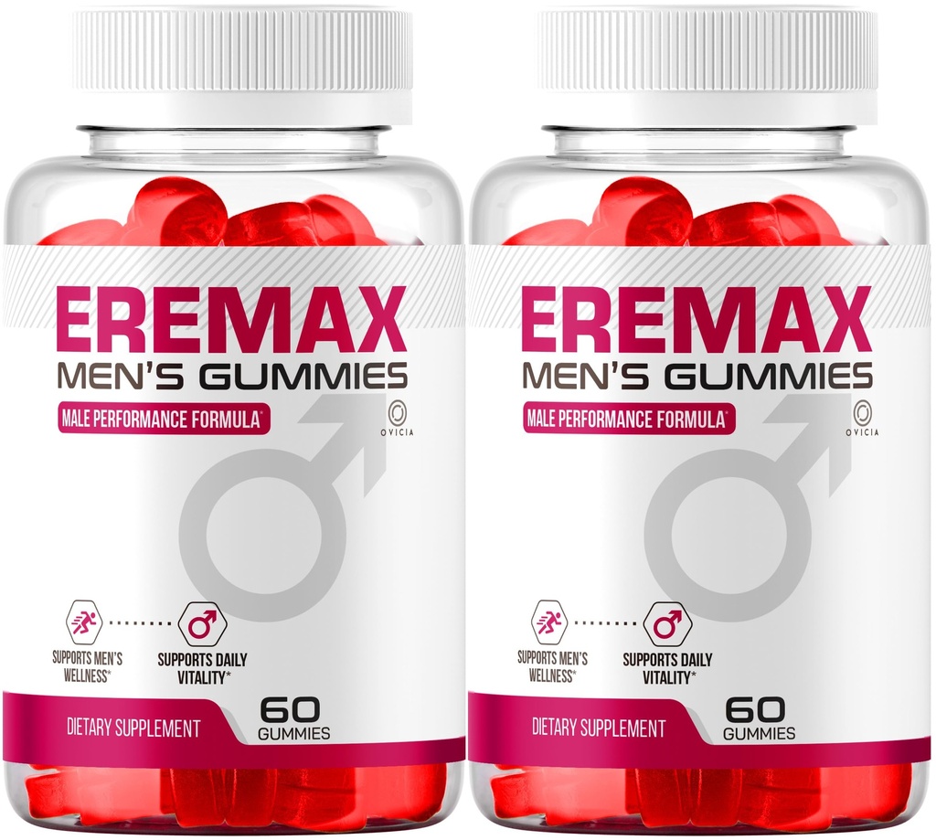 (2 Pack) Eremax Gummies - Official EreMax Gummys Advanced Premium Formula Support Maximum Strength, All Natural Ingredients Vitamins for Overall Health & Wellness Reviews, 120 Gummies for 2 Months