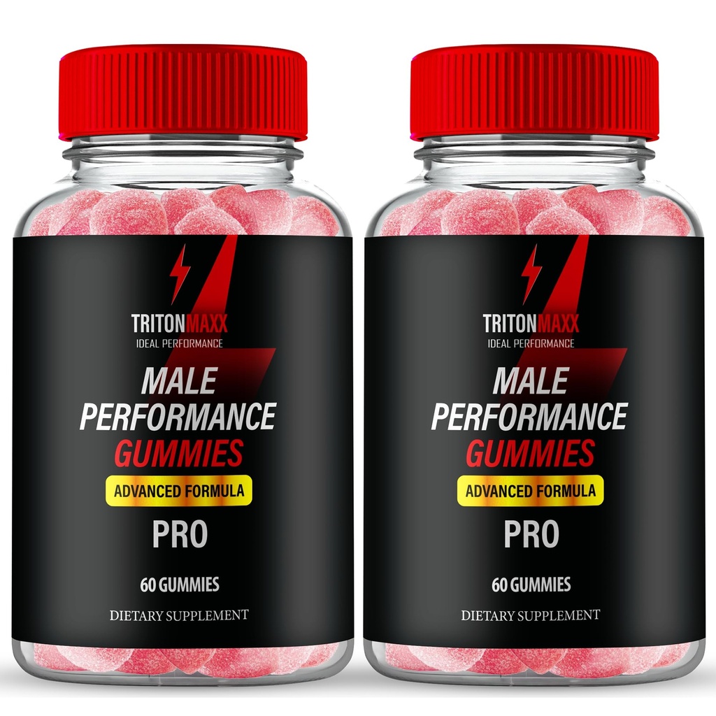 Triton Maxx Gummies, Official TritonMaxx Gummies for Men - Maximum Strength Performance, All Natural Support Overall Health and Wellness, Triton Maxx Advanced Formula Support Gummys Reviews (2 Pack)
