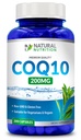Generieke natuurlijke vitamine Coq10 200 mg, 200 capsules, snelle Absorptie - Glutenvrij & niet-GMO