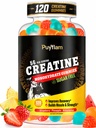 Sugar Free Creatine Monohydrate Gummies 5g for Men & Women –Daily Energy Gummies with L-Carnitine, Taurine, B12, Magnesium, Potassium for Strength, Endurance & Recovery | Vegan, Gluten-Free, 120 Count
