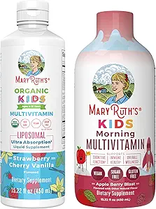 MaryRuth Organics Liquid Multivitamine (Apple Berry) & Liposomal (Strawberry Cherry & Vanilla) voor kinderen 