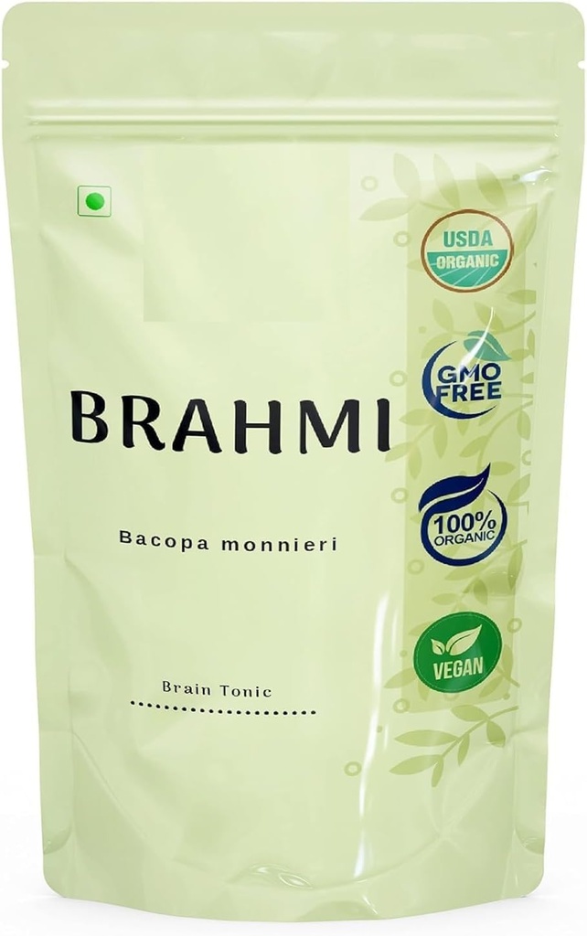 Dried Brahmi Leaf - 100 Gram/3.5 Oz - Bacopa Monnieri Brahmi Leaves