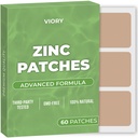 Zink Patches (verpakking van 60) - 100% natuurlijke patch voor vrouwen en mannen - met Biotine - Immune & Body Support - verbeterde formule