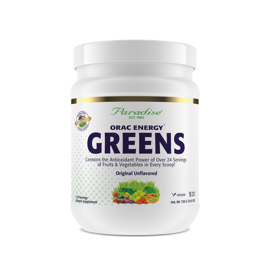 Paradijs kruiden, ORAC energie groen poeder, antioxidant vermogen van 24 porties groenten en fruit in 1 scoop, 120 porties