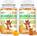 Magnesium Gummies voor kinderen - Magnesium Glycinate Gummies Supplement met L-Theanine, Vitamine B6, D3 voor volwassenen & kinderen, Kalmeer Magnesium voor slaap, ontspannen, hersenen, botten, Sugar Free Orange 120ct