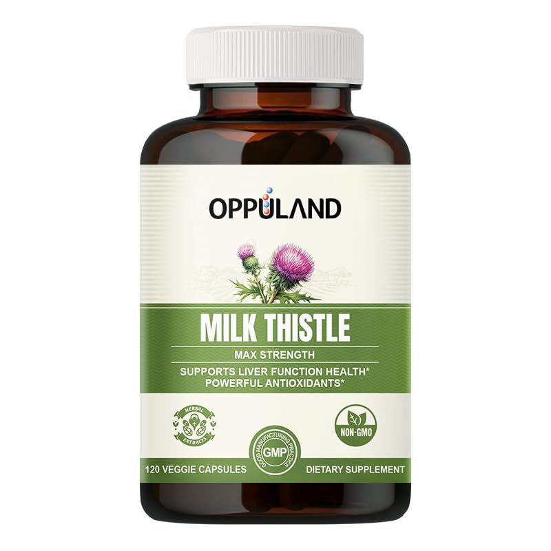 Milk Thistle Capsules - 250mg Herbal Liver Detox Supplement with Dandelion Root, Turmeric Root and Artichoke Extract - Advanced Milkthistle Complex for Liver Health & Defense - 120 Day Supply