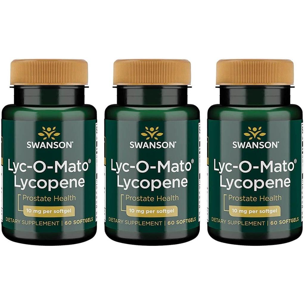 Swanson Lyc-O-Mato Lycopeen 10 Milligrammen 60 Sgels (3 Pack)