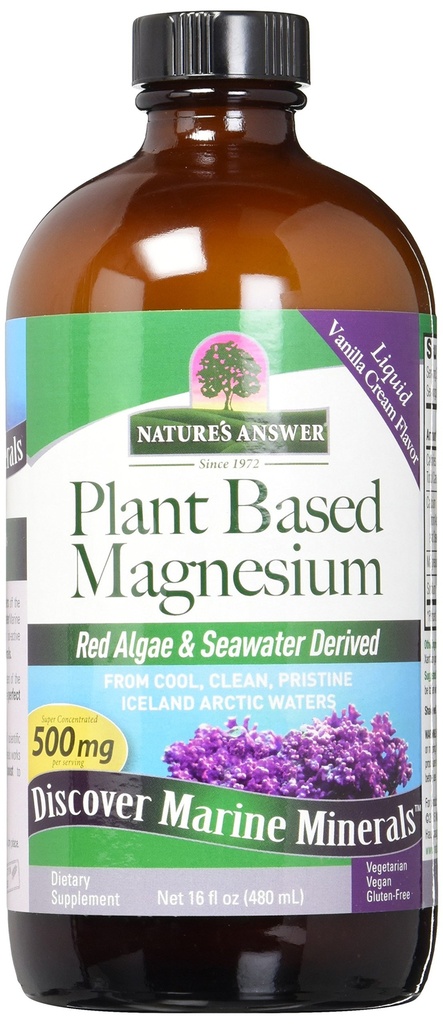 Nature's Antwoord Marine-Based Liquid Magnesium 16-Ounces Meermalen Complexe Leveringen 72 Trace Mineralen Geen Kunstmatige Smaken of Conservatieven .