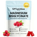 SPNutrition Magnesium Bisglycinate Gummies Maximum Absorption (1 PCS) | Improve Sleep, Muscle Recovery & Nerve Health, Sugar-free, Non-GMO, Raspberry Flavor