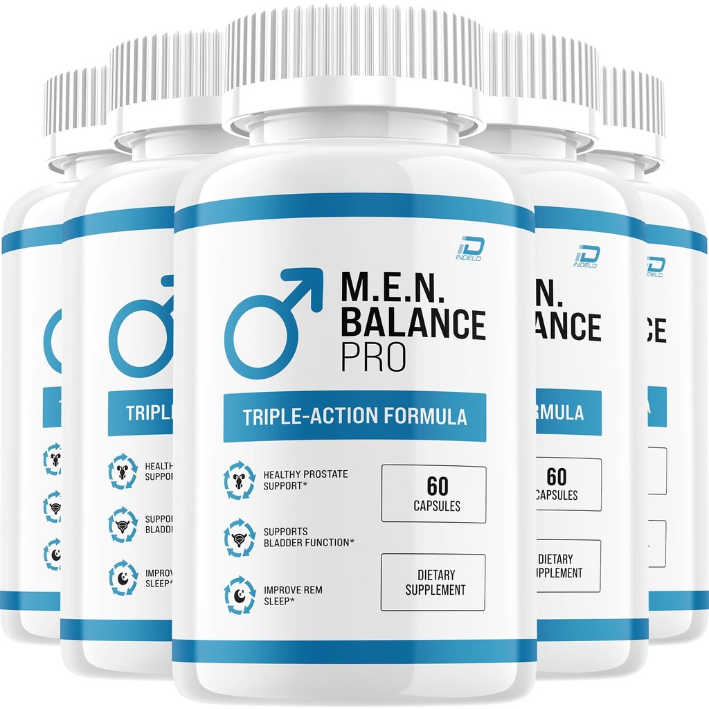 M.E.N Balance Pro Supplement – Advanced Formula Supplements for Daily Health (5 Pack - 300 Capsules)