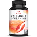 VALI Cafeïne 50mg & L Theanine 100mg - Cafeïne Pillen & L-Theanine voor Smart Smooth Energy & Focus Supplement. Nootrope Brain Booster Cognitive Support Stack & Focused Clarity. 120 Veggie Capsules