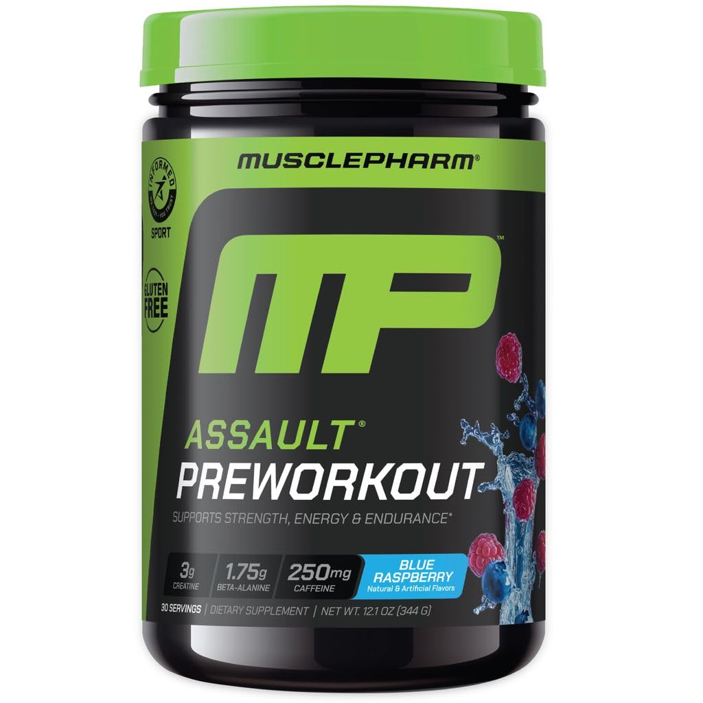 MusclePharm Assault Pre Workout Powder for Men & Women 