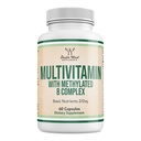 Multivitamin with Methylated B Complex, 20-in-1 Formula, Comprehensive Daily Multi-Vitamin & Mineral Formula, 60 Capsules, by Double Wood