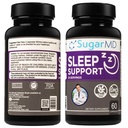 SugarMD Sleep Support Supplement – 60 Sleep Capsules with Lemon Balm, Valerian Root, Hops Extract, Chamomile Extract & BioPerine – Non-GMO & Gluten Free – Sleep Supplememts for Adults (30-Day Supply)