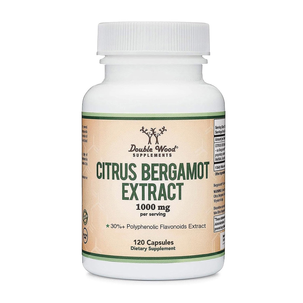 Citrus Bergamot Extract 1,000mg, Supports Healthy Cholesterol, 120 Capsules | Full-Spectrum Citrus Polyphenols, Supports Heart Health, Healthy Cholesterol + Triglyceride Levels, Third-Party Tested