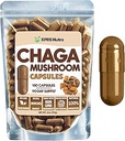 XPRS Nutra Chaga Paddo Capsules - Premium USDA Chaga Paddo Capsules- Encapsulated Chaga Paddo Poeder voor een Immunity Boost - Vegan Friendly Superfood voor Chaga Thee en Dranken - 180 Tel.