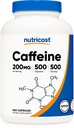 Nutricost Cafeïnepillen, 200mg per portie (500 capsules)