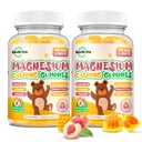 Magnesium Gummies for Kids - Magnesium Glycinate Gummies with L-Theanine, Vitamin B6, D3 for Kids & Adults Sleep, Calm, Relaxation, Stress, Brain, Bones, Muscle Relief, Sugar Free Peach & Mango 120ct