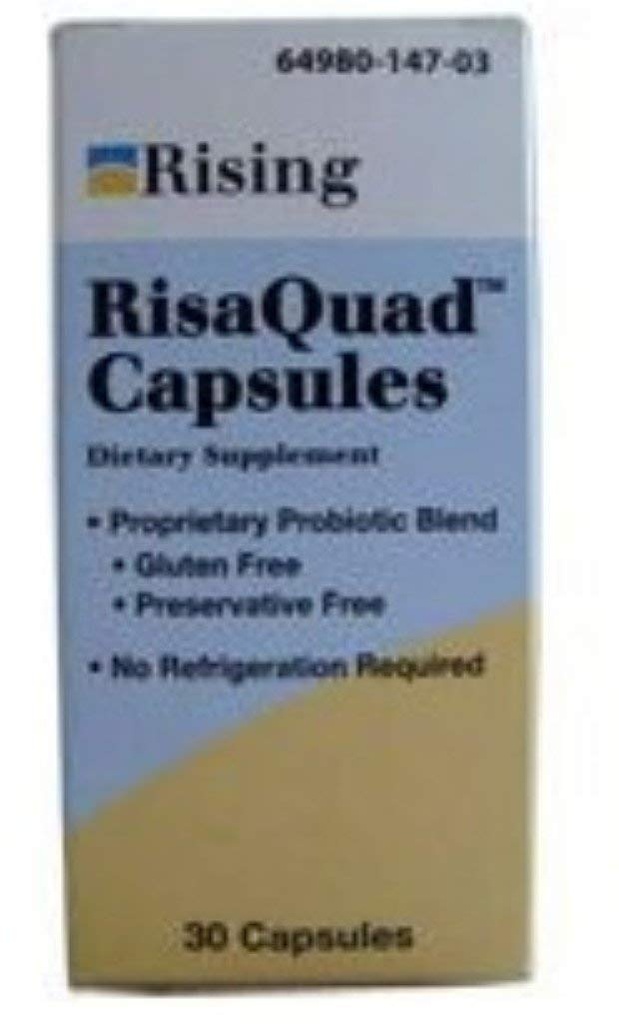 Risaquad Capsules, Probiotic Dietary Supplement 30 ea (Pack of 12)