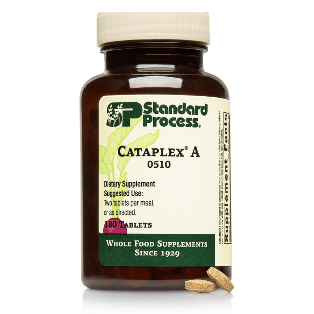 Standard Process Cataplex A - Ondersteunt Eye Health & Mucous Membranen - Ondersteunt gezond zicht & Biedt Antioxidant Vitamine A - Niet-Dairy & Non-Soy - 180 tabletten