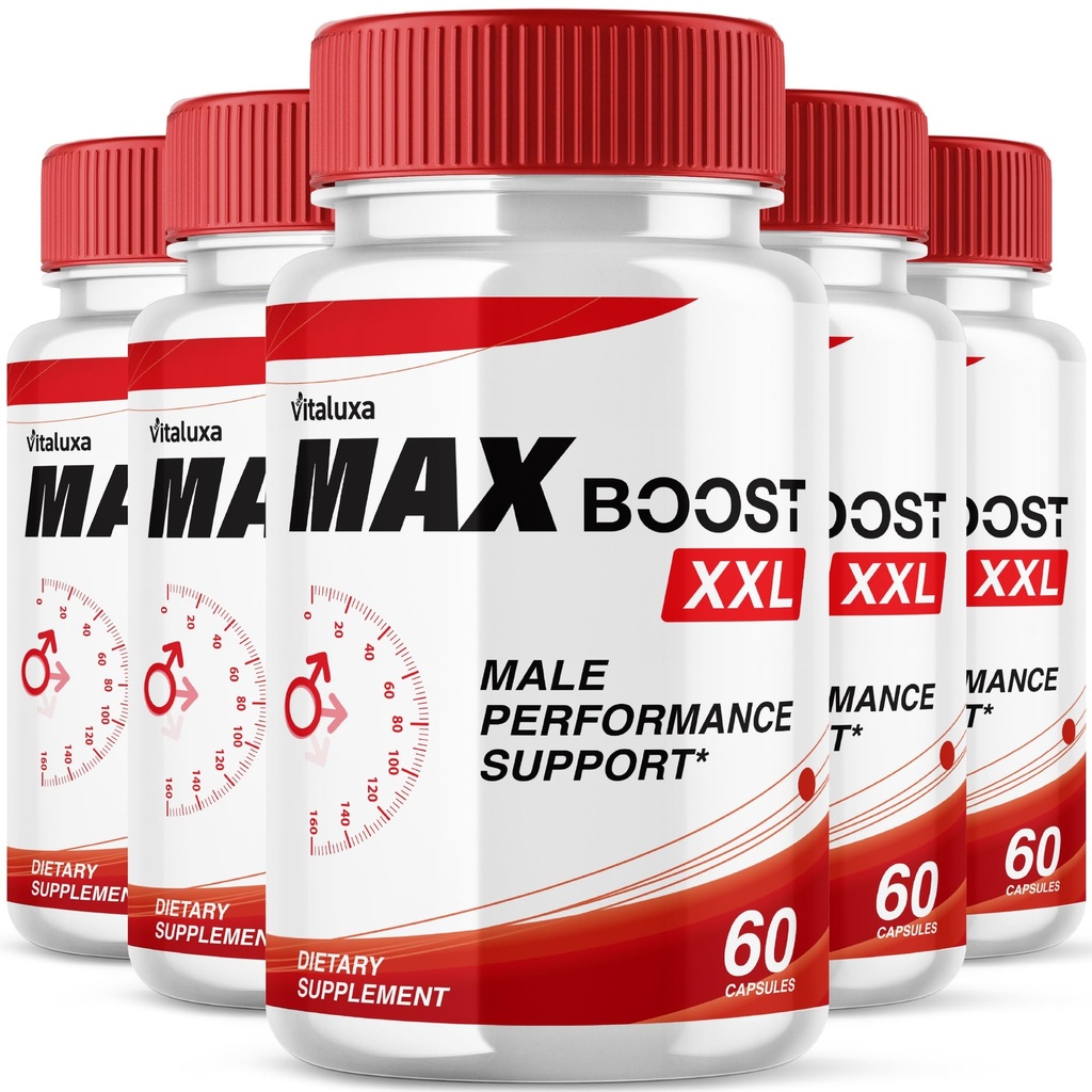 (5 Pack) Max Boost XXL Capsules, Max Boost Pills - Max Booster XL Maximum Strength Advanced Formula Performance Blend Health Wellness, Max BoostXXL MaxBoostXXL Premium Ingredients (300 Ct)
