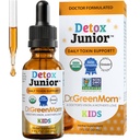 Detox Junior — Heavy Metal Detox Drops for Kids — w/Organic Chlorella, Turmeric — Cleanse for Kids, Toddlers, Babies — Binds & Eliminates Toxins — Zeolite Free & Non GMO — 1 fl oz