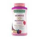 Nature’s Bounty Optimal Solutions Women's Multivitamin 50 Plus, 180 Gummies | Supports Healthy Aging, Bone and Heart Health - Pectin Base, Mixed Berry Flavor – No Artificial Sweeteners, Gluten Free
