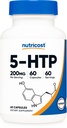 Nutricost 5-HTP 200mg, 60 Vegetarische Capsules (5-Hydroxytryptofaan) - Non-GMO & Glutenvrij