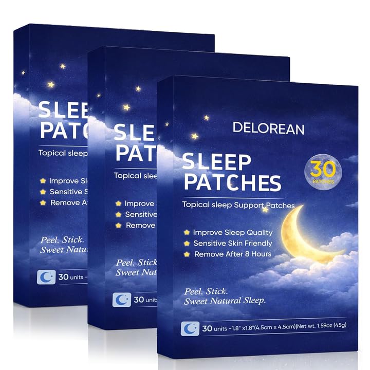 Drowzen Sleep Patches, Delorean Sleep Patches for Adults, Herbal Melatonin & Valerian Night Patches, Sleeping Stickers for Relaxation & Nighttime Rest, 30 Patches (3PCS)