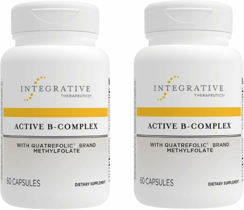 Integrative Therapeutics Active B-Complex -Cellular Energy & Heart Health Support with Vitamins B2, B6 & B12* - Supports Nerveus & Immune Systems - Dairy-Free & Gluten-Free - 120 Capsules