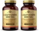 Solgar L-Glutamine 1000 mg, 60 tabletten (verpakking van 2) - Natuurlijke Muscle Food - Promoot Gastro-intestinale (GI) Gezondheid - Ondersteunt Brain Health - Non-GMO, Vegan, Glutenvrij, Kosher - 60 totale porties