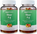Basics (voorheen Solimo Fiber 4g Gummy - Digestief Gezondheid, Ondersteunt Regularity, Orange, Lemon & Strawberry, 90 Gummies (2 per Serving) (Pack of 2)