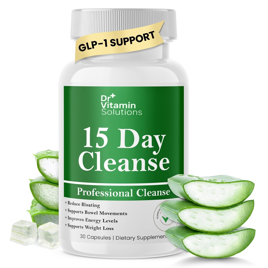 15 Day Gut Cleanse Detox for Women and Men, GLP-1 Support - Weight Loss
