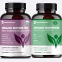 Organic Resveratrol + Mushroom Complex for Focus, Energy & Healthy Aging