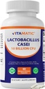 Vitamatic Lactobacillus Casei 10 Billion CFU with XOS Prebiotic, Delayed-Release Probiotic Capsules, Non-GMO, Gluten Free, 60 Capsules