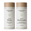 Stonehenge Health Dynamic Brain + Dynamic Mushrooms Bundle Memory Acquisition, Retention, & Recall with 40 Unique Nootropic Brain & Immune System Support