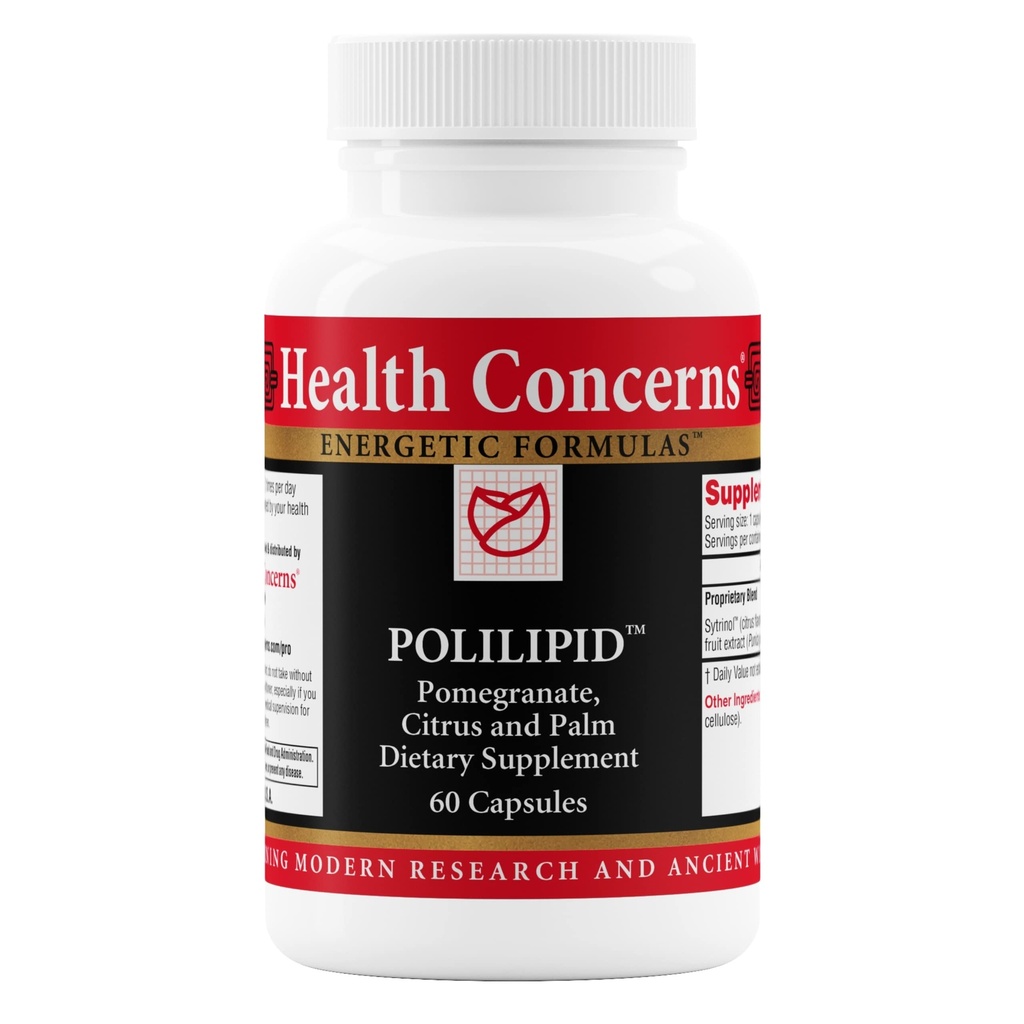 Health Concerns Polilipid – Cardiovascular Support & Cholesterol Health – Heart Wellness with Sytrinol & Pomegranate Extract – Antioxidant Support Supplement – Chinese Herbal Supplements – 60 Capsules