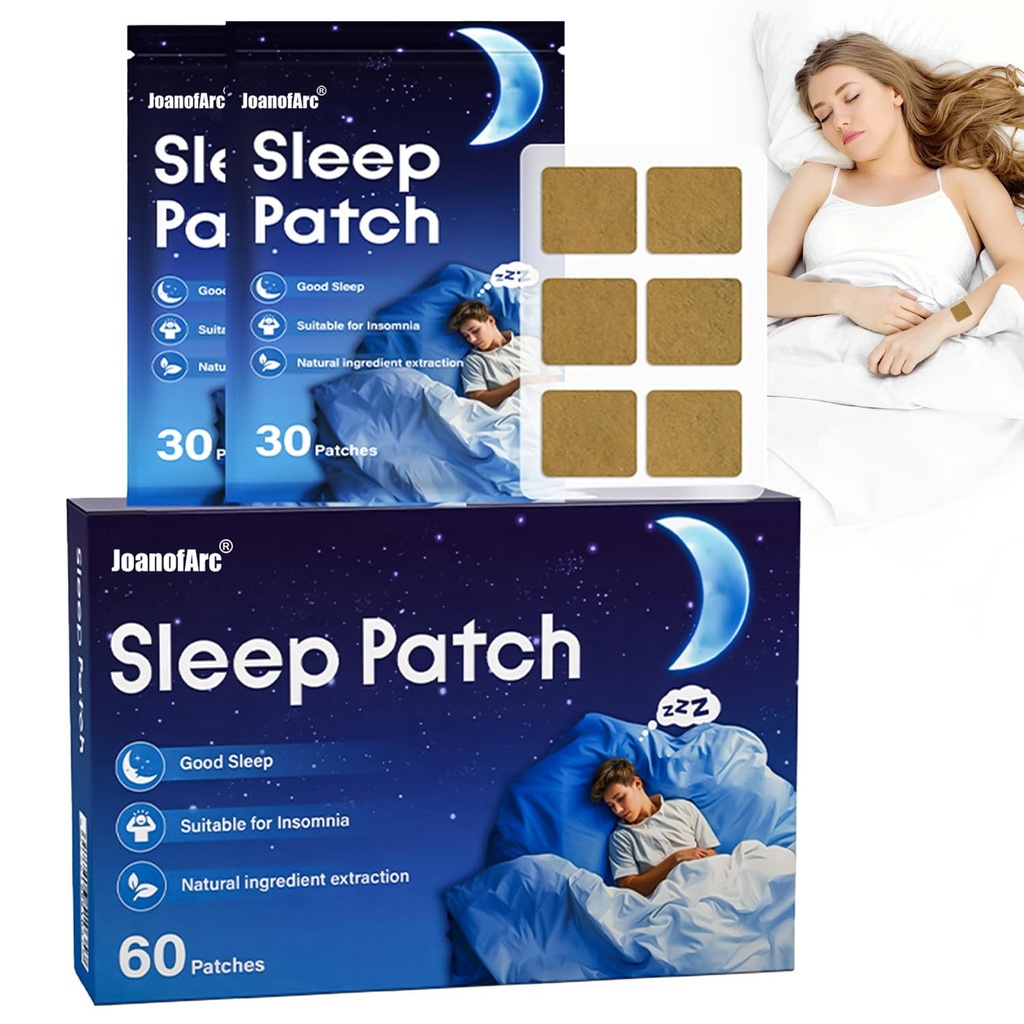 Sleep Patches, 60 Pack Upgraded Deep Sleep Patches for Adults, Melatonin Patch for Adults, All Natural Deep Patch, Quick Acting Ingredients, for Men and Women, Easy to Use That Last All Night