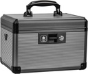 Medicine Lock Box met sleutel, Alluminum Alloy Box voor medicatie,Eerste hulp Box met een verwijderbare tray om geneesmiddelen en pillen voor thuis, zwart 12 * 7,68 * 7,87 Inch