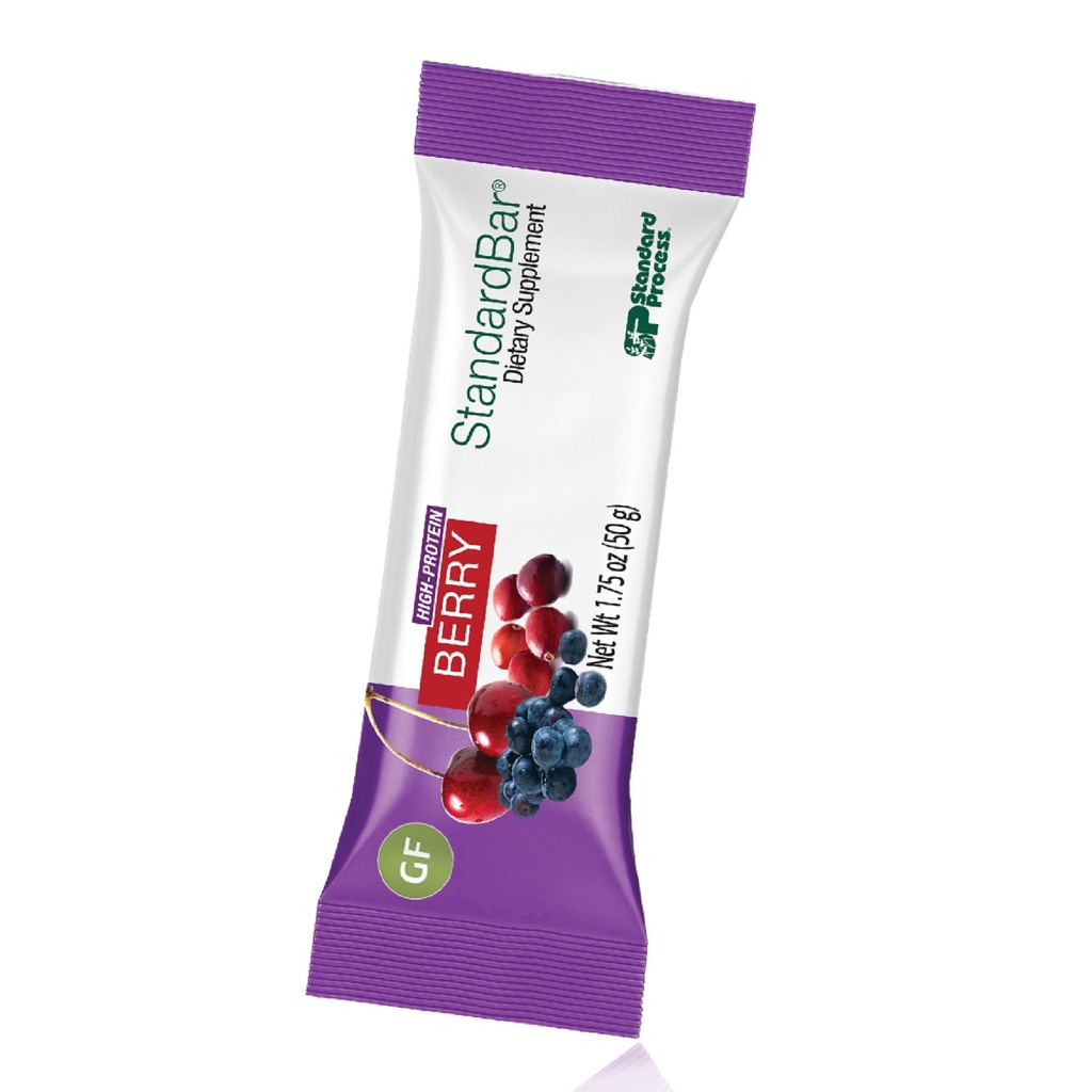 Standard Process StandardBar, Daily Energy Support Bar, Berry, 18 ct