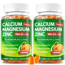 Calcium Magnesium Zinc Gummies: Calcium Citrate 1200 mg with D3 K2