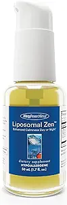 Allergie Onderzoeksgroep Liposomale Zen - L-Theanine Liquid Supplement, GABA Kalming Support, Slaapliposomale, Dag of Nacht, Zonnebloemfosfolipiden, Snelwerkende Zen Formule - 1,7 Fl Oz