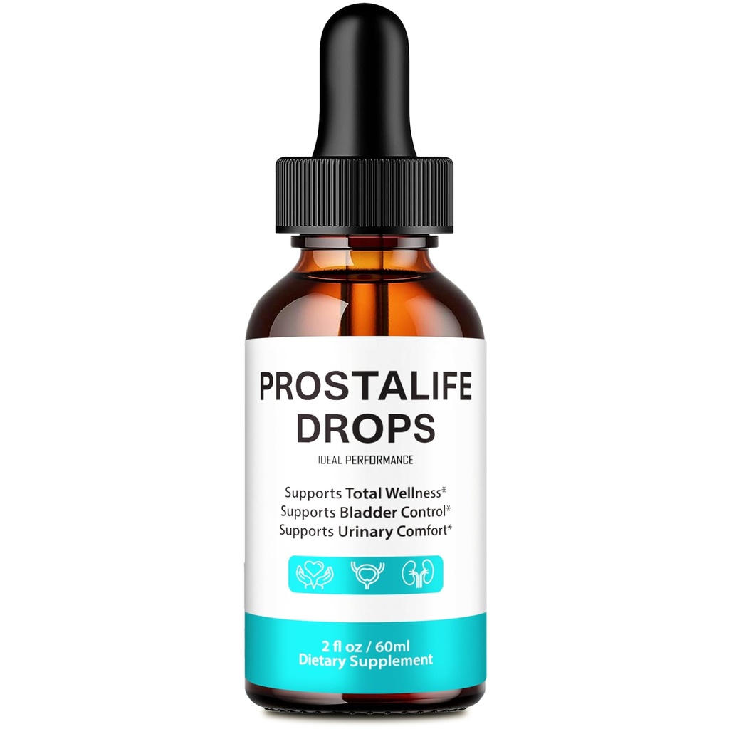 ProstaLife Drops Prostate Health Supplements for Men, Official ProstaLife All Natural Support Droppers - Maximum Strength for Daily Wellness, All Natural Advanced Prosta Life Health Reviews (1 Pack)