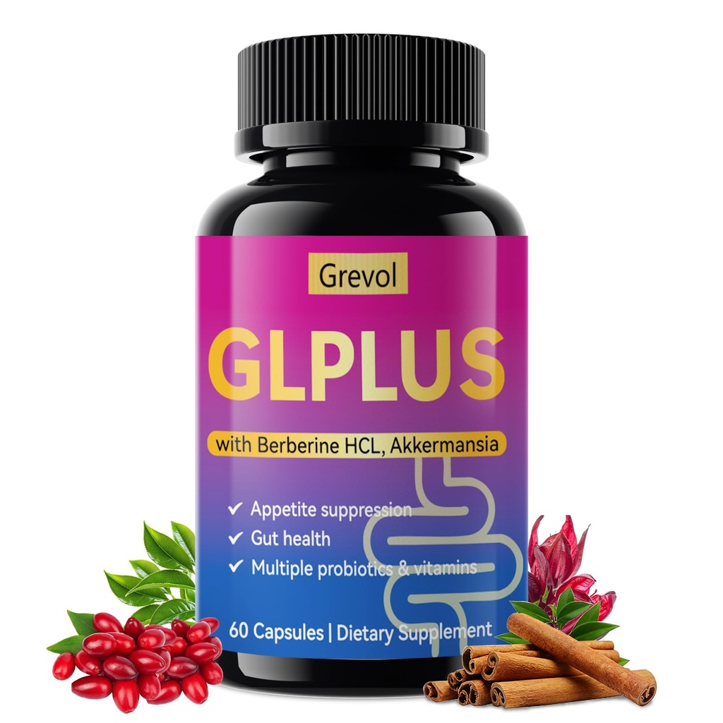 Grevol Berberine with Ceylon Cinnamon for Weight Loss - 60 Capsules