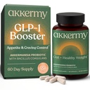 Akkermansia Probiotic for Appetite Suppressant & Craving Control | Increases GLP-1 for Weight Loss | 60 Day Supply | Made in USA | Bacillus Coagulans, B2, D3 & Chromium | SIBO Friendly, Vegan