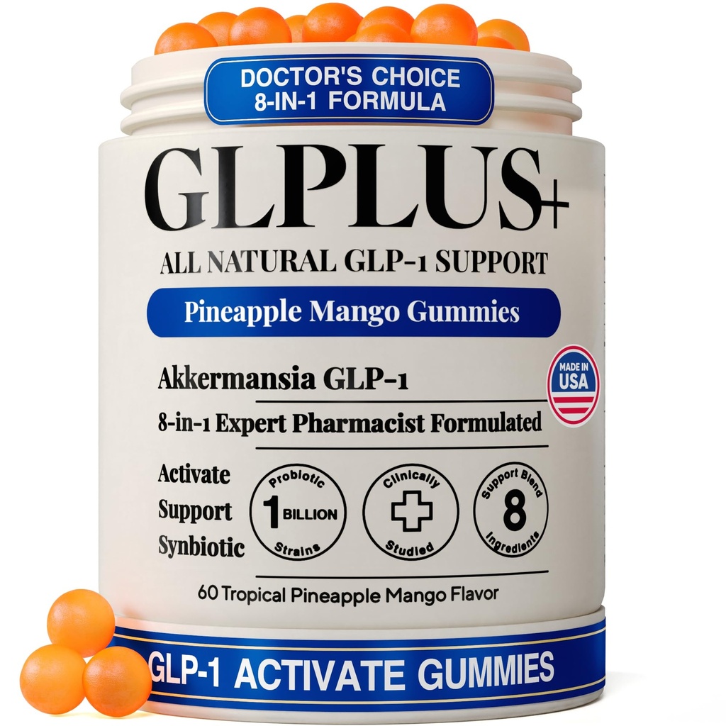 GLP-1 Weight Loss Gummies for Women & Men, 8-in-1 Akkermansia Probiotic