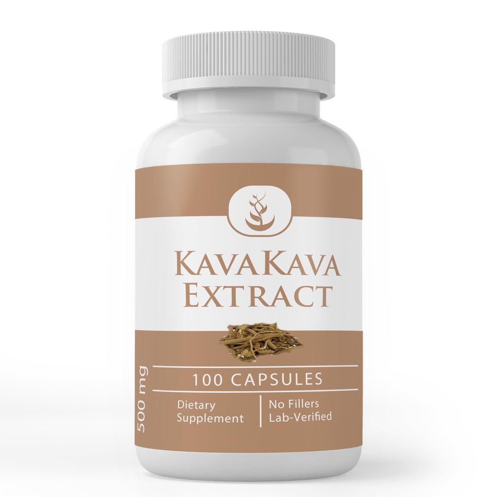 PURE ORIGINEEL INGREDIËNTEN Kava Kava Extract, (100 capsules), Geen additieven of fillers, Lab geverifieerd