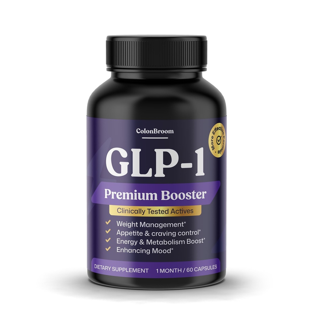 ColonBroom GLP-1 Premium Weight Management Supplement for Women & Men - GLP1 Supports Gut Health, Metabolic Wellness & Appetite Regulation - Vegan, Gluten-Free Diet Capsules | 60 Count