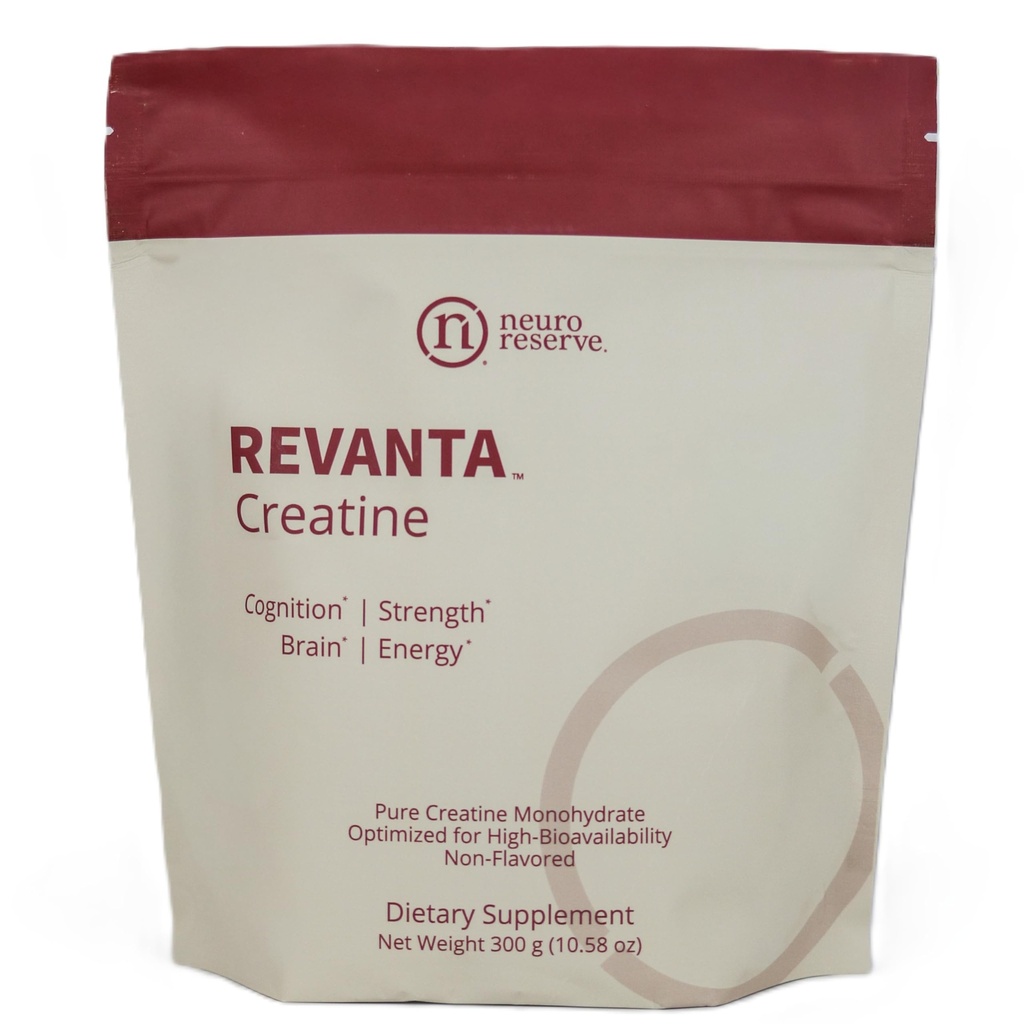 REVANTA Creatine Monohydrate Powder Cognitive & Lean Muscle Support Supplement for Women, Men Cellular Energy for Memory, Focus, Strength & Healthy Aging Professional Grade, Unflavored (300 Grams)